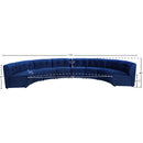  Manufacturer Color_Navy -- Limitless 174.5" Navy Velvet Upholstered 8 pc Modular Sectional IMAGE 13