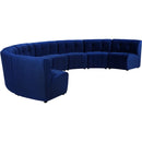  Manufacturer Color_Navy -- Limitless 174.5" Navy Velvet Upholstered 8 pc Modular Sectional IMAGE 3