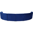  Manufacturer Color_Navy -- Limitless 174.5" Navy Velvet Upholstered 8 pc Modular Sectional IMAGE 4