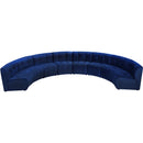  Manufacturer Color_Navy -- Limitless 174.5" Navy Velvet Upholstered 8 pc Modular Sectional IMAGE 5