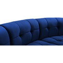  Manufacturer Color_Navy -- Limitless 174.5" Navy Velvet Upholstered 8 pc Modular Sectional IMAGE 6