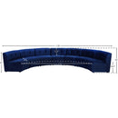  Manufacturer Color_Navy -- Limitless 169.5" Navy Velvet Upholstered 7 pc Modular Sectional IMAGE 13