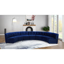  Manufacturer Color_Navy -- Limitless 169.5" Navy Velvet Upholstered 7 pc Modular Sectional IMAGE 2