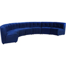  Manufacturer Color_Navy -- Limitless 169.5" Navy Velvet Upholstered 7 pc Modular Sectional IMAGE 3
