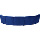  Manufacturer Color_Navy -- Limitless 169.5" Navy Velvet Upholstered 7 pc Modular Sectional IMAGE 4