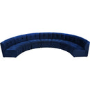  Manufacturer Color_Navy -- Limitless 169.5" Navy Velvet Upholstered 7 pc Modular Sectional IMAGE 5