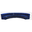  Manufacturer Color_Navy -- Limitless 157.5" Navy Velvet Upholstered 6 pc Modular Sectional IMAGE 13