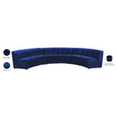  Manufacturer Color_Navy -- Limitless 157.5" Navy Velvet Upholstered 6 pc Modular Sectional IMAGE 14