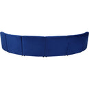  Manufacturer Color_Navy -- Limitless 157.5" Navy Velvet Upholstered 6 pc Modular Sectional IMAGE 4