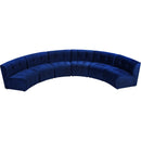  Manufacturer Color_Navy -- Limitless 157.5" Navy Velvet Upholstered 6 pc Modular Sectional IMAGE 5