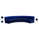  Manufacturer Color_Navy -- Limitless 141.5" Navy Velvet Upholstered 5 pc Modular Sectional IMAGE 14