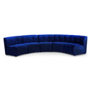  Manufacturer Color_Navy -- Limitless 141.5" Navy Velvet Upholstered 5 pc Modular Sectional IMAGE 1