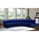  Manufacturer Color_Navy -- Limitless 141.5" Navy Velvet Upholstered 5 pc Modular Sectional IMAGE 2