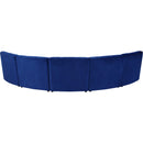  Manufacturer Color_Navy -- Limitless 141.5" Navy Velvet Upholstered 5 pc Modular Sectional IMAGE 4
