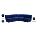 Manufacturer Color_Navy -- Limitless 119.5" Navy Velvet Upholstered 4 pc Modular Sectional IMAGE 15