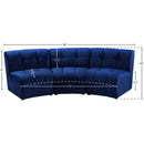  Manufacturer Color_Navy -- Limitless 94" Navy Velvet Upholstered 3 pc Modular Sectional IMAGE 13