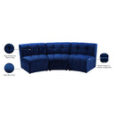  Manufacturer Color_Navy -- Limitless 94" Navy Velvet Upholstered 3 pc Modular Sectional IMAGE 14