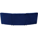  Manufacturer Color_Navy -- Limitless 94" Navy Velvet Upholstered 3 pc Modular Sectional IMAGE 4