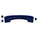 Meridian Limitless Navy Velvet 10 pc Modular Sectional IMAGE 14