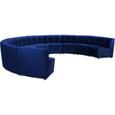  Manufacturer Color_Navy -- Limitless 177.5" Navy Velvet Upholstered 10 pc Modular Sectional IMAGE 3
