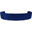  Manufacturer Color_Navy -- Limitless 177.5" Navy Velvet Upholstered 10 pc Modular Sectional IMAGE 4