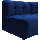  Manufacturer Color_Navy -- Limitless 177.5" Navy Velvet Upholstered 11 pc Modular Sectional IMAGE 10