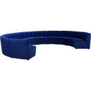  Manufacturer Color_Navy -- Limitless 177.5" Navy Velvet Upholstered 11 pc Modular Sectional IMAGE 3