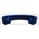 Meridian Limitless Navy Velvet 12 pc Modular Sectional IMAGE 13