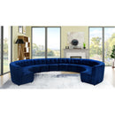 Manufacturer Color_Navy -- Limitless 177.5" Navy Velvet Upholstered 12 pc Modular Sectional IMAGE 2