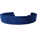 Manufacturer Color_Navy -- Limitless 177.5" Navy Velvet Upholstered 12 pc Modular Sectional IMAGE 4