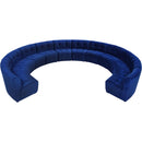  Manufacturer Color_Navy -- Limitless 177.5" Navy Velvet Upholstered 12 pc Modular Sectional IMAGE 5