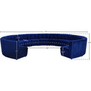 Meridian Limitless Navy Velvet 13 pc Modular Sectional IMAGE 13