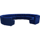  Manufacturer Color_Navy -- Limitless 177.5" Navy Velvet Upholstered 13 pc Modular Sectional IMAGE 3