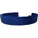 Manufacturer Color_Navy -- Limitless 177.5" Navy Velvet Upholstered 13 pc Modular Sectional IMAGE 4