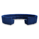  Manufacturer Color_Navy -- Limitless 177.5" Navy Velvet Upholstered 14 pc Modular Sectional IMAGE 1