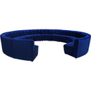  Manufacturer Color_Navy -- Limitless 177.5" Navy Velvet Upholstered 14 pc Modular Sectional IMAGE 3