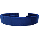  Manufacturer Color_Navy -- Limitless 177.5" Navy Velvet Upholstered 14 pc Modular Sectional IMAGE 4