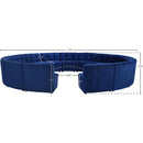 Meridian Limitless Navy Velvet 15 pc Modular Sectional IMAGE 12
