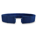  Manufacturer Color_Navy -- Limitless 177.5" Navy Velvet Upholstered 15 pc Modular Sectional IMAGE 1