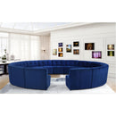  Manufacturer Color_Navy -- Limitless 177.5" Navy Velvet Upholstered 15 pc Modular Sectional IMAGE 2