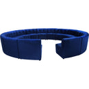  Manufacturer Color_Navy -- Limitless 177.5" Navy Velvet Upholstered 15 pc Modular Sectional IMAGE 3
