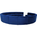  Manufacturer Color_Navy -- Limitless 177.5" Navy Velvet Upholstered 15 pc Modular Sectional IMAGE 4