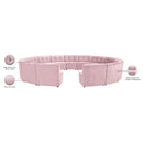  Manufacturer Color_Pink -- Limitless 177.5" Pink Velvet Upholstered 15 pc Modular Sectional IMAGE 13