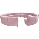  Manufacturer Color_Pink -- Limitless 177.5" Pink Velvet Upholstered 15 pc Modular Sectional IMAGE 3