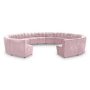  Manufacturer Color_Pink -- Limitless 177.5" Pink Velvet Upholstered 14 pc Modular Sectional IMAGE 1