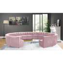  Manufacturer Color_Pink -- Limitless 177.5" Pink Velvet Upholstered 14 pc Modular Sectional IMAGE 2