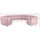  Manufacturer Color_Pink -- Limitless 177.5" Pink Velvet Upholstered 13 pc Modular Sectional IMAGE 13