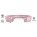  Manufacturer Color_Pink -- Limitless 177.5" Pink Velvet Upholstered 13 pc Modular Sectional IMAGE 14