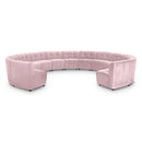  Manufacturer Color_Pink -- Limitless 177.5" Pink Velvet Upholstered 13 pc Modular Sectional IMAGE 1