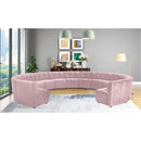  Manufacturer Color_Pink -- Limitless 177.5" Pink Velvet Upholstered 13 pc Modular Sectional IMAGE 2